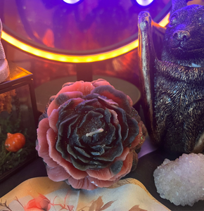Grey and Pink Beeswax Rose