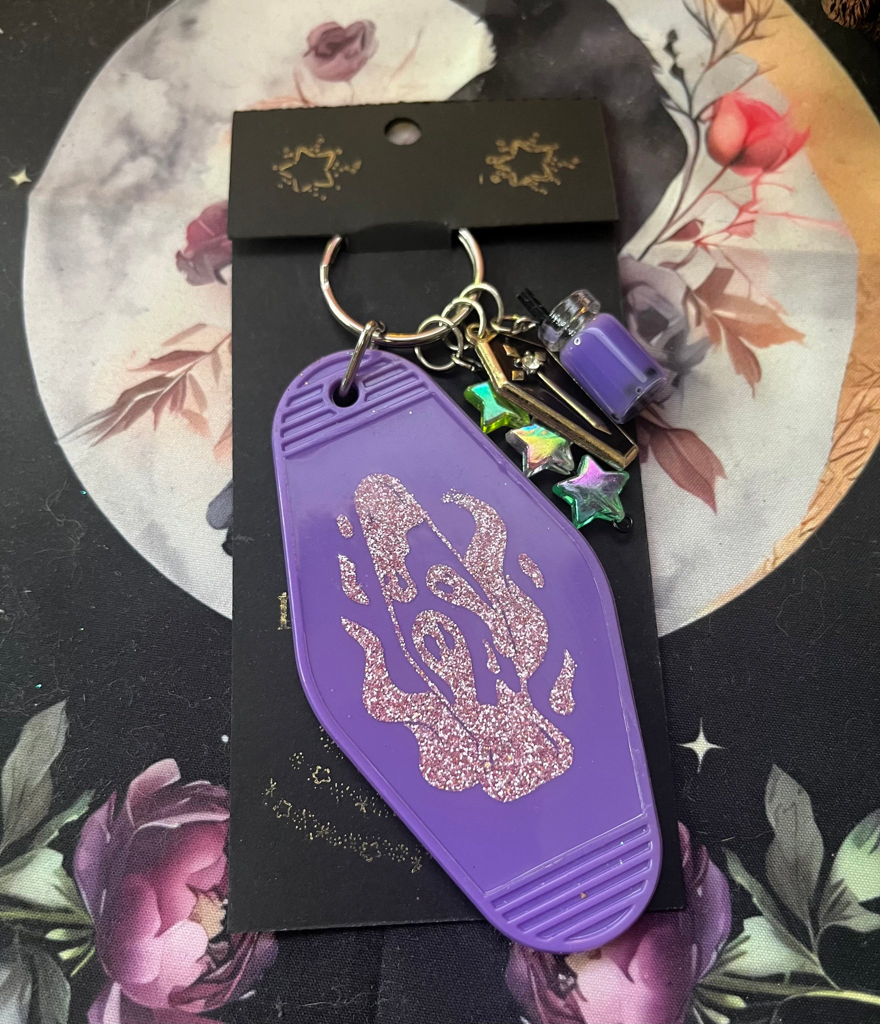 Lava Lamp Ghosties Motel Keychain
