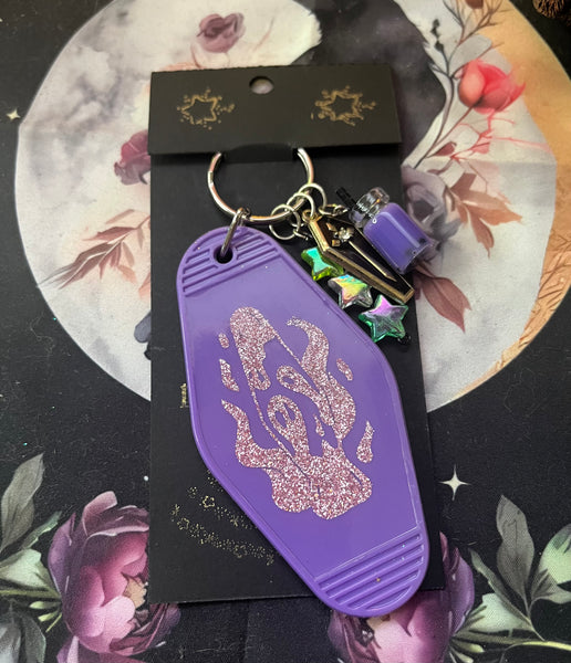 Lava Lamp Ghosties Motel Keychain