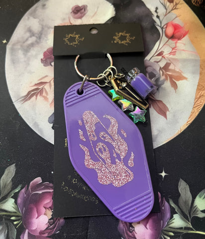 Lava Lamp Ghosties Motel Keychain