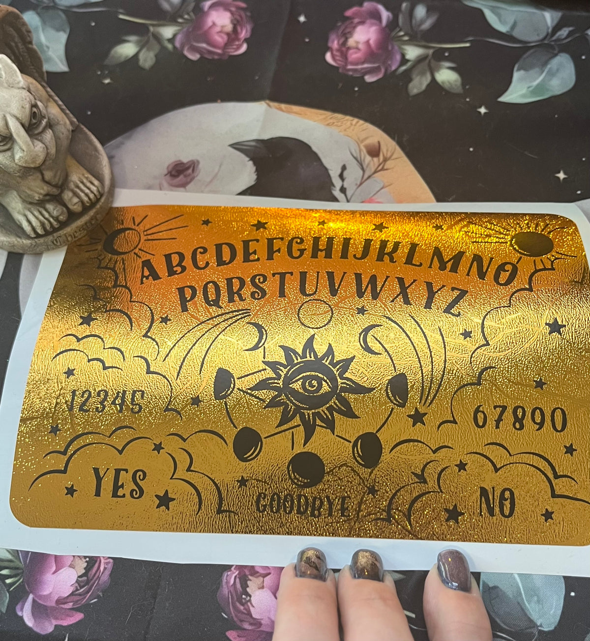 Gold Ouija Board Decal