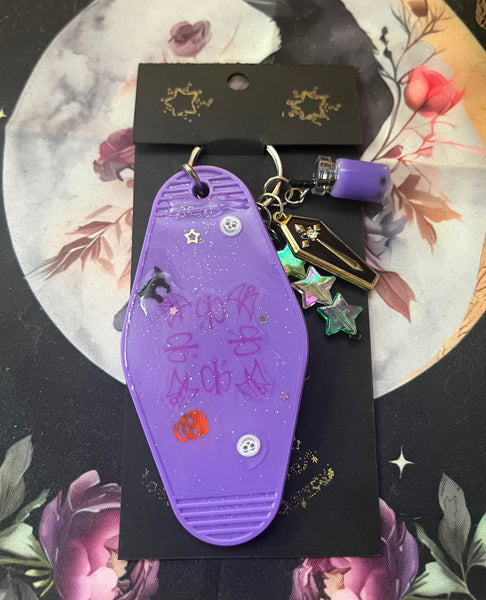 Lava Lamp Ghosties Motel Keychain