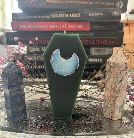 Emerald Opalite Moon Coffin