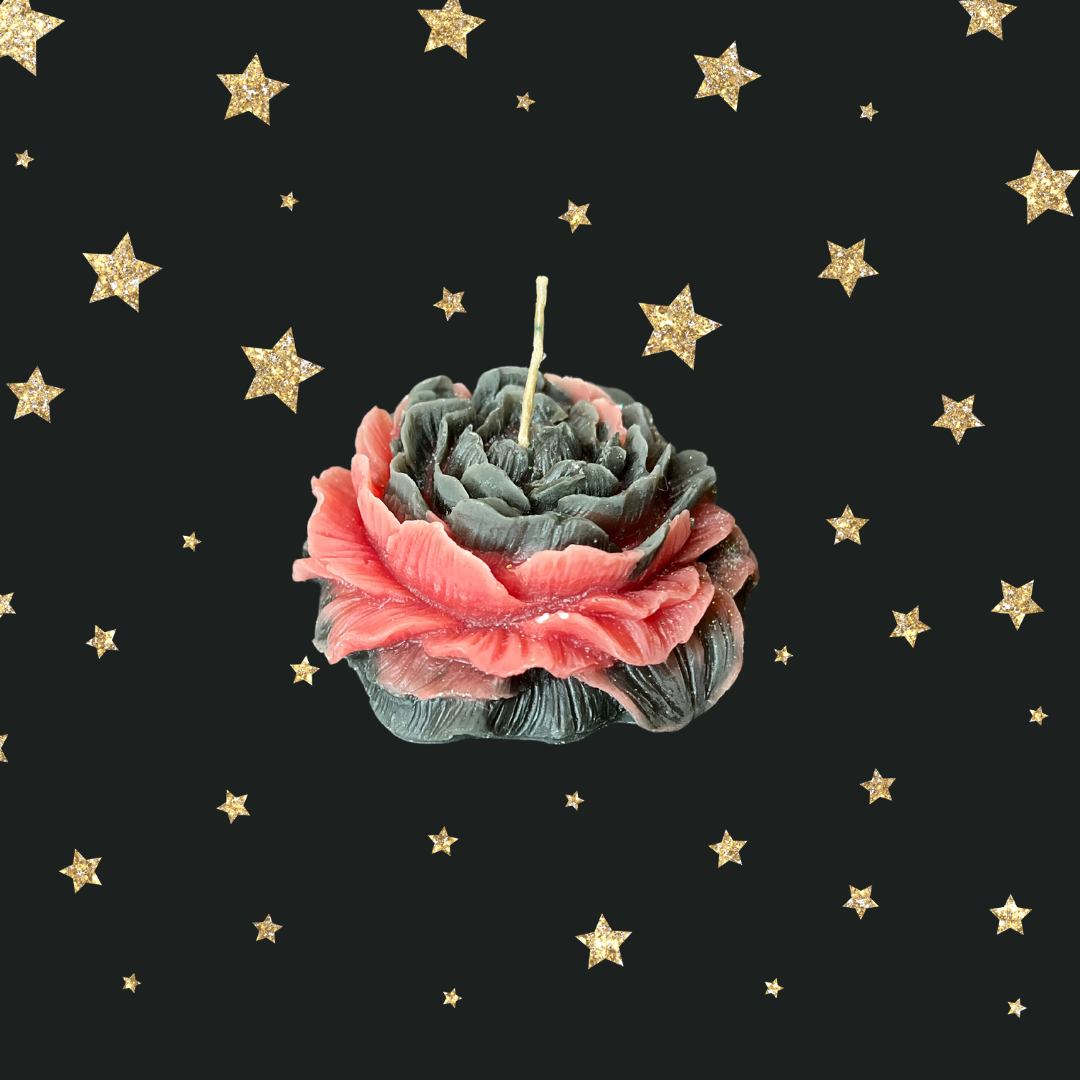 Grey and Pink Beeswax Rose