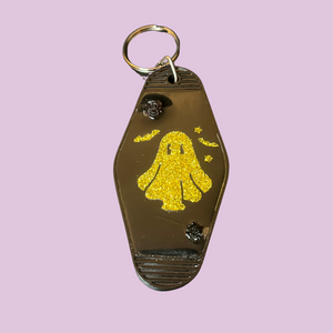 Ghost Black Motel Key Chain