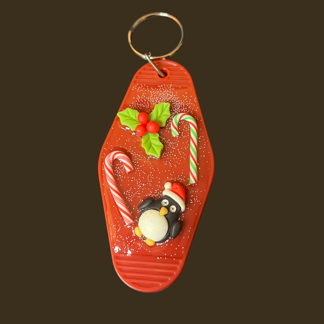 Holiday Red Motel Key Chain